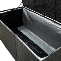 vidaXL Gartenbox Poly Rattan 180x90x75 cm Schwarz