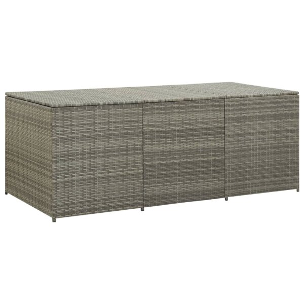 vidaXL Gartenbox Poly Rattan 180x90x75 cm Grau