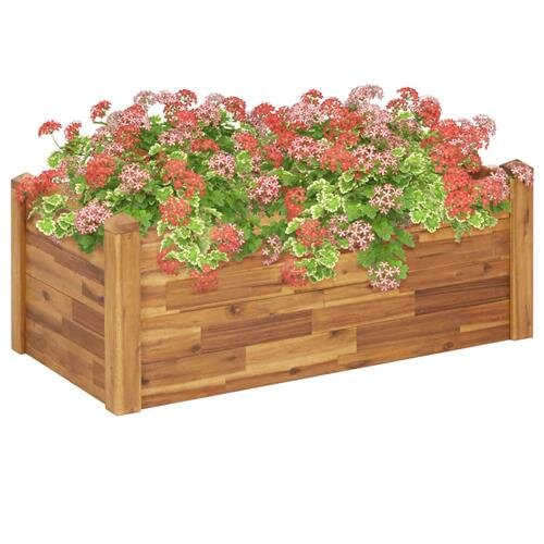 vidaXL Garten-Hochbeet 110 x 60 x 44 cm Massivholz Akazie