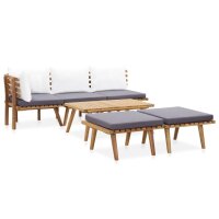 vidaXL 6-tlg. Garten-Lounge-Set Massivholz Akazie