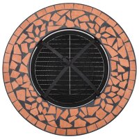 vidaXL Feuertisch Mosaik Keramik Terracotta 68 cm