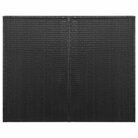 vidaXL M&uuml;lltonnenbox f&uuml;r 2 Tonnen Schwarz 153 x 78 x 120 cm Poly Rattan