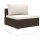 vidaXL 11-tlg. Garten-Lounge-Set mit Auflagen Poly Rattan Braun