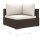 vidaXL 11-tlg. Garten-Lounge-Set mit Auflagen Poly Rattan Braun