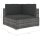 vidaXL Modular-Sofa-Eckteil 1 Stk. + Auflagen Poly Rattan Grau