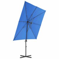 vidaXL Ampelschirm mit Stahlmast Azurblau 250x250 cm