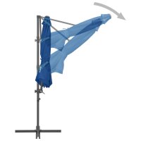 vidaXL Ampelschirm mit Stahlmast Azurblau 300 cm