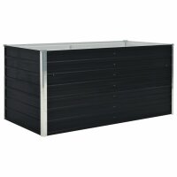 vidaXL Hochbeet 160 x 80 x 45 cm Verzinkter Stahl Anthrazit