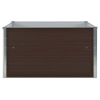 vidaXL Hochbeet 100 x 100 x 45 cm Verzinkter Stahl Braun