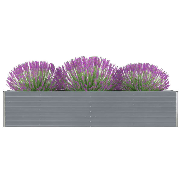 vidaXL Garten-Hochbeet Verzinkter Stahl 320×40×45 cm Grau