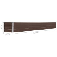 vidaXL Garten-Hochbeet Verzinkter Stahl 320&times;40&times;45 cm Braun