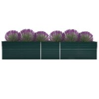 vidaXL Garten-Hochbeet Verzinkter Stahl 400x80x45 cm...