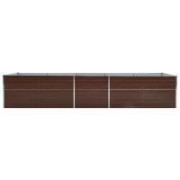 vidaXL Garten-Hochbeet Verzinkter Stahl 400×80×77 cm Braun