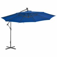 vidaXL Ampelschirm mit Alu-Mast 350 cm Blau