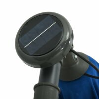 vidaXL Ampelschirm mit LED-Leuchten und Stahlmast 300 cm Azurblau