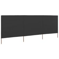 vidaXL 3-teiliges Windschutzgewebe 400 x 80 cm Anthrazit