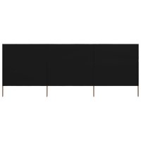 vidaXL 3-teiliges Windschutzgewebe 400 x 120 cm Schwarz