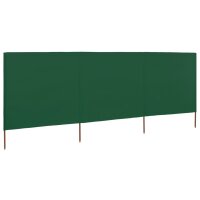 vidaXL 3-teiliges Windschutzgewebe 400 x 160 cm Grün