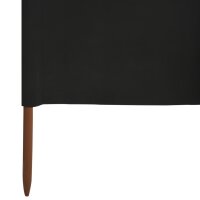 vidaXL 5-teiliges Windschutzgewebe 600 x 160 cm Schwarz