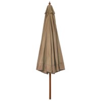 vidaXL Sonnenschirm mit Holzmast 330 cm Taupe