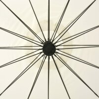 vidaXL Ampelschirm Weiß 3 m Aluminium-Mast