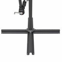 vidaXL Ampelschirm Weiß 3 m Aluminium-Mast