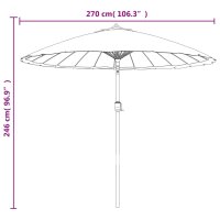 vidaXL Sonnenschirm mit Aluminium-Mast 270 cm Anthrazit