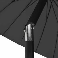 vidaXL Sonnenschirm mit Aluminium-Mast 270 cm Schwarz