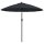 vidaXL Sonnenschirm mit Aluminium-Mast 270 cm Schwarz