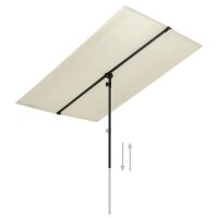 vidaXL Sonnenschirm mit Aluminium-Mast 180 x 110 cm Sandwei&szlig;