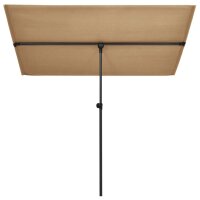 vidaXL Sonnenschirm mit Aluminium-Mast 180 x 110 cm Taupe