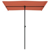 vidaXL Sonnenschirm mit Aluminium-Mast 180 x 110 cm Terracotta-Rot