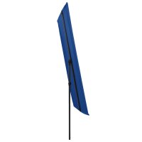 vidaXL Sonnenschirm mit Aluminium-Mast 180 x 110 cm Azurblau