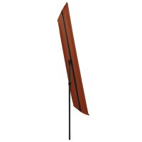 vidaXL Sonnenschirm mit Aluminium-Mast 2x1,5 m Terracotta-Rot