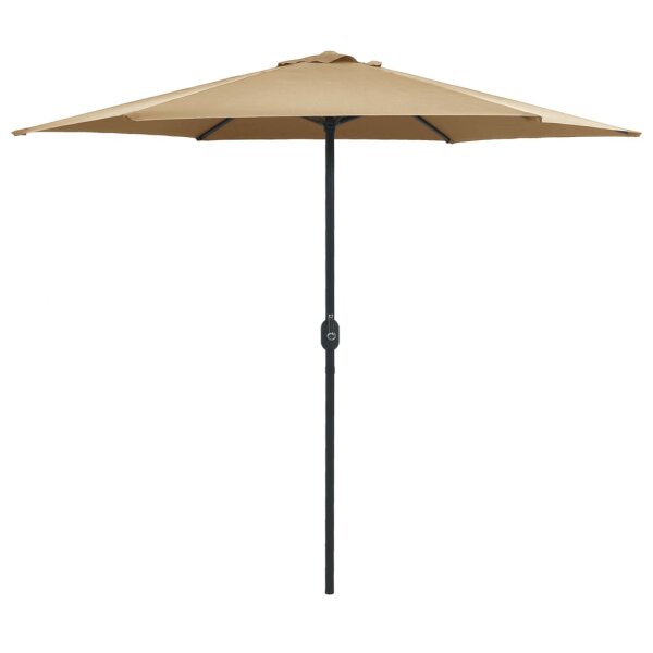 vidaXL Sonnenschirm mit Aluminium-Mast 270 x 246 cm Taupe