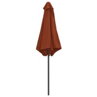 vidaXL Sonnenschirm mit Aluminium-Mast 270 x 246 cm Terracotta-Rot