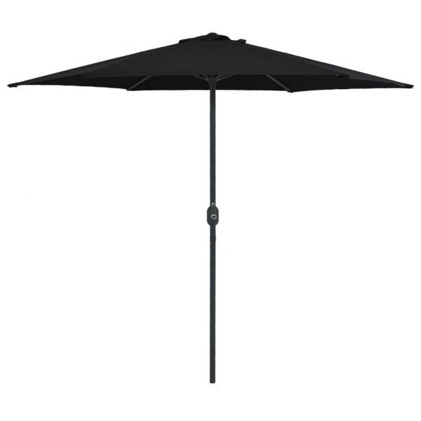 vidaXL Sonnenschirm mit Aluminium-Mast 270 x 246 cm Schwarz