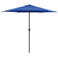 vidaXL Sonnenschirm mit Aluminium-Mast 270 x 246 cm Azurblau