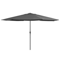 vidaXL Sonnenschirm mit Metall-Mast 400 cm Anthrazit