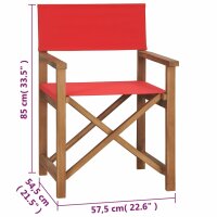 vidaXL Regiestuhl Massivholz Teak Rot