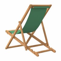 vidaXL Strandstuhl Klappbar Massivholz Teak Gr&uuml;n