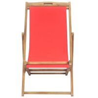 vidaXL Strandstuhl Klappbar Massivholz Teak Rot