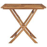 vidaXL Gartentisch Klappbar 85x85x76 cm Teak Massivholz