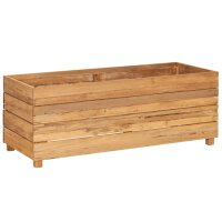 vidaXL Hochbeet 100x40x38 cm Teak Altholz und Stahl