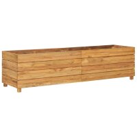 vidaXL Hochbeet 150x40x38 cm Teak Altholz und Stahl