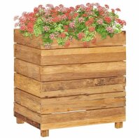 vidaXL Hochbeet 50x40x55 cm Teak Altholz und Stahl