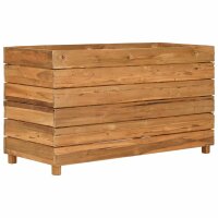 vidaXL Hochbeet 100x40x55 cm Teak Altholz und Stahl