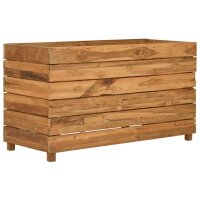 vidaXL Hochbeet 100x40x55 cm Teak Altholz und Stahl