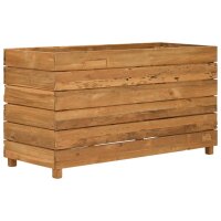 vidaXL Hochbeet 100x40x55 cm Teak Altholz und Stahl