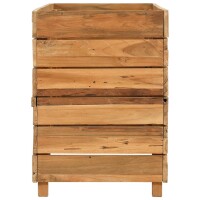 vidaXL Hochbeet 100x40x55 cm Teak Altholz und Stahl